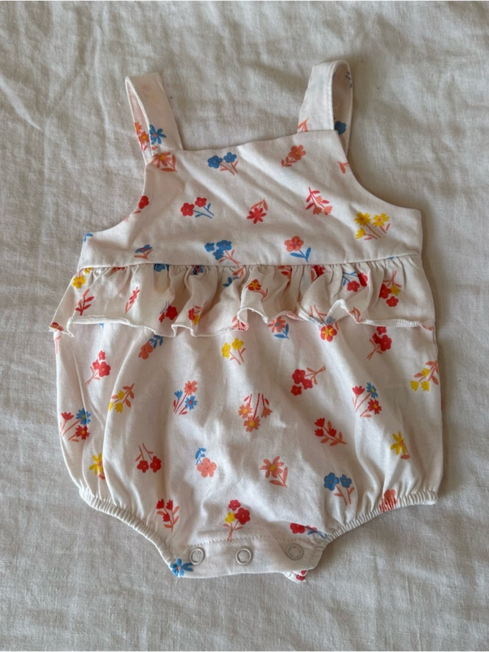 Laughing Llama Baby Infant Girl Floral Print Romper Onesie 3 Months